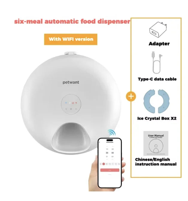 6 Meals Automatic Pet Feeder